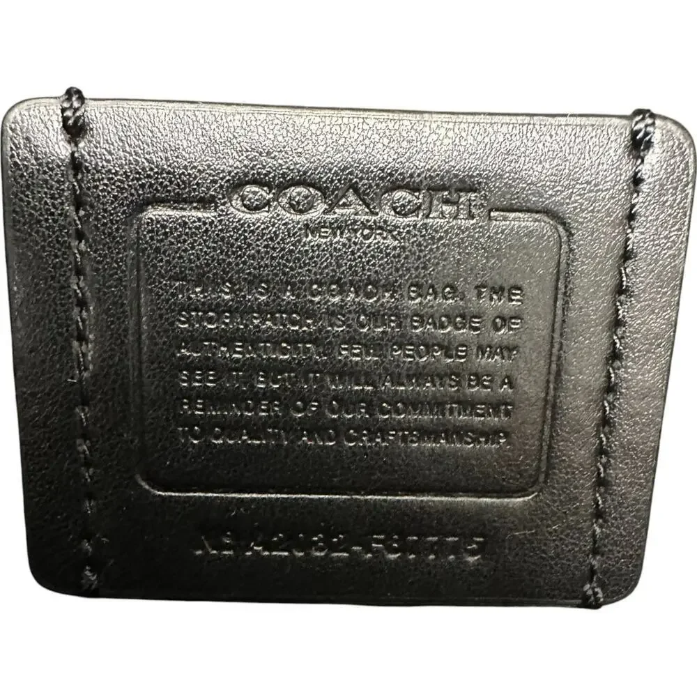 Coach Ava Leather Chain Tote Bag in Black with Gold Hardware - Picture 12 of 16